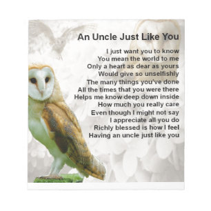 Owl  - Uncle Poem Notepad