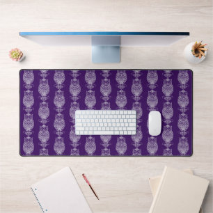 Owl (violet) - Desk Mat