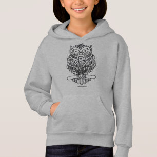 Owl (vivid) - Girl's Hoodie