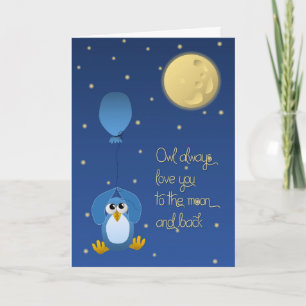 Owl vous aime toujours Carte de voeux