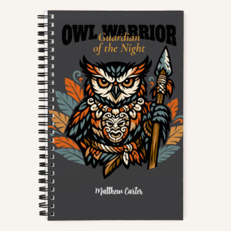 Owl Warrior, Guardian of the Night Kids' Gift Notebook