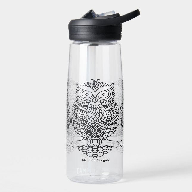 Owl  - Water Bottle (25oz) (Left)