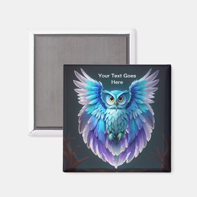 Owl ways Watching Over You fridge Magnet (Front/Back)