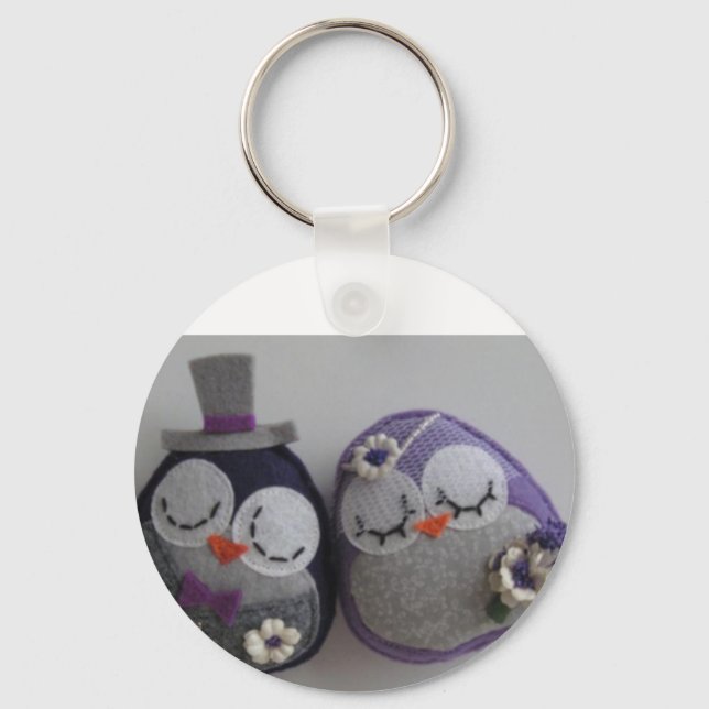 owl wedding keychain (Front)
