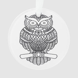 Owl (white) - Acrylic Ornament