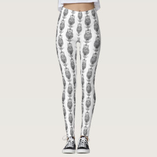 Owl (white) - Leggings