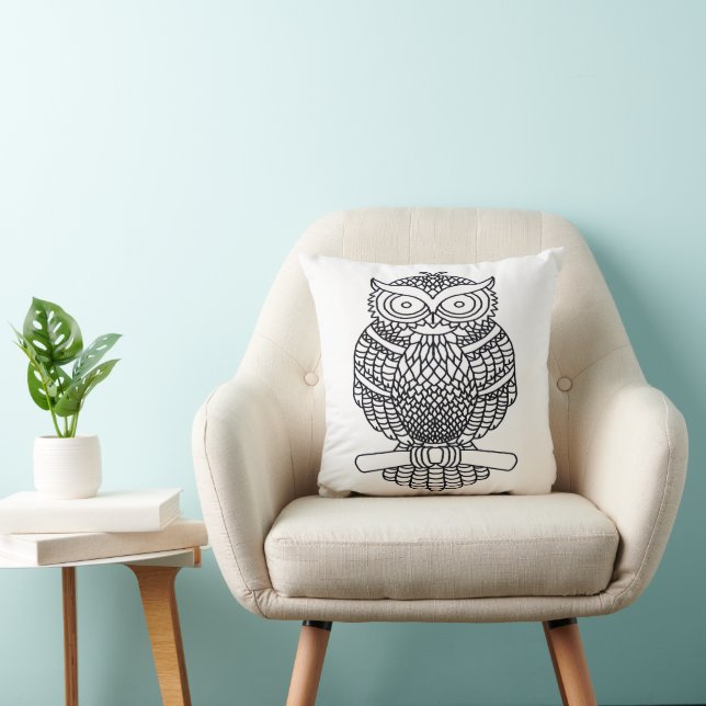 Owl (white) - Pillow (Chair)