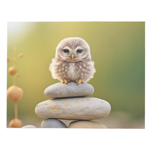 Owl Wild Bird Animal Tranquil Peaceful  Notepad (Front)