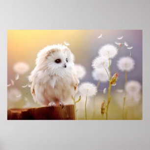 Owl Wild Bird Animal Tranquil Peaceful  Poster