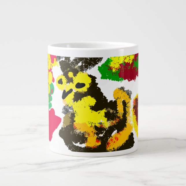 Owl wind autumn  large coffee mug (Front)