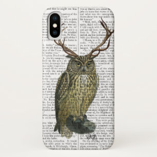Owl with Antlers plain 2 Case-Mate iPhone Case