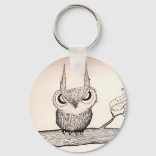 Owl with attitude - Keychain