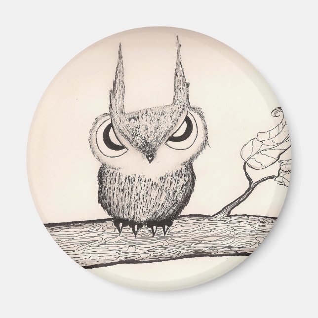 Owl-With-Attitude! - magnet (Front)