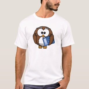 Owl with Calculator, math, student, accounting, T-Shirt