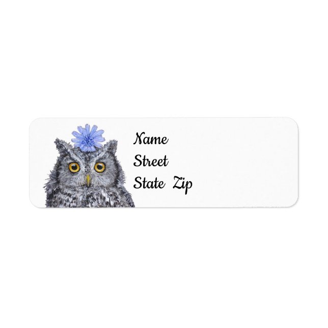 owl with chickory hat address labels (Front)