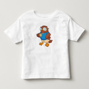 Owl with Coffee mug Toddler T-shirt