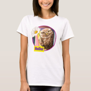 Owl With Flower In Mailbox T-Shirt