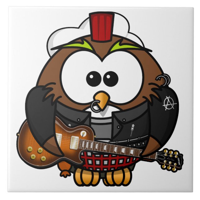 Owl with Guitar Tile (Front)