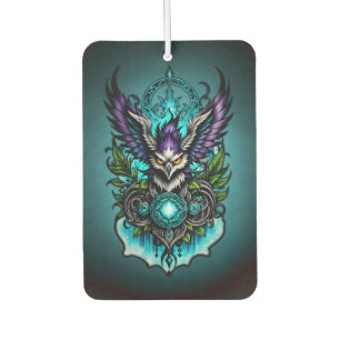 Owl with magical elements air freshener