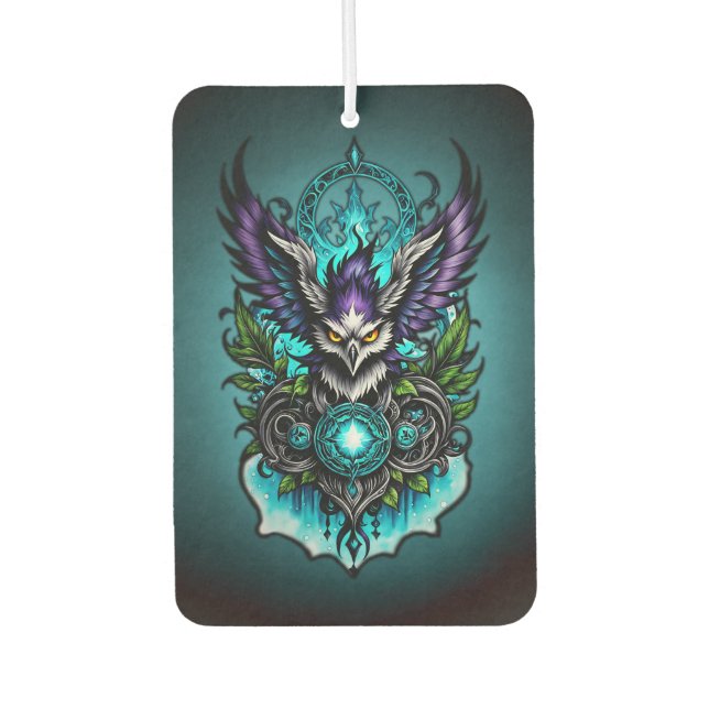 Owl with magical elements air freshener (Front)