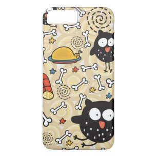 Owl with Meat Pattern iPhone 8 Plus/7 Plus Case