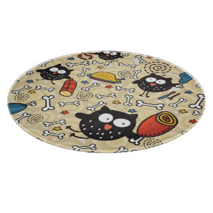 Owl with Meat Pattern Cutting Board
