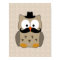 Owl with Moustache and Hat