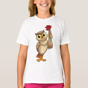 Owl with Rose T-Shirt