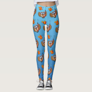 Owl with Snorkel Mask and Tropical Fish Leggings