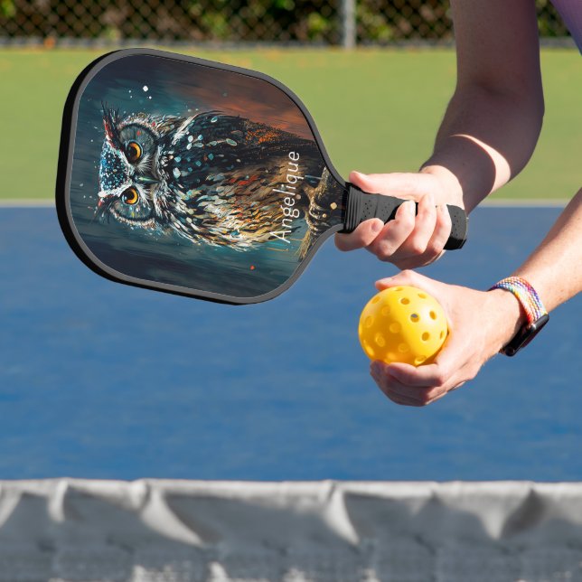 Owl With Your Name Pickleball Paddle (Insitu)
