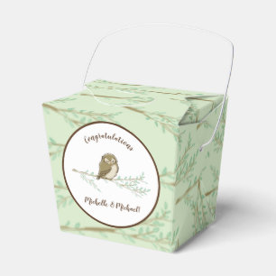 Owl Woodland Animal Baby Shower Favor Box