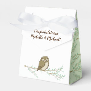 Owl Woodland Animal Baby Shower Favor Box