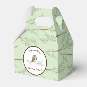 Owl Woodland Animal Baby Shower Favor Box