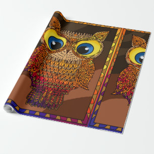 Owl wrapping paper