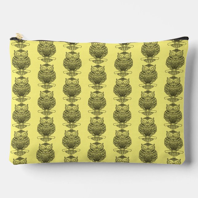 Owl (yellow) - Accessory Pouch (Front)