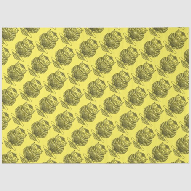 Owl (yellow) - Tissue Paper (Front)