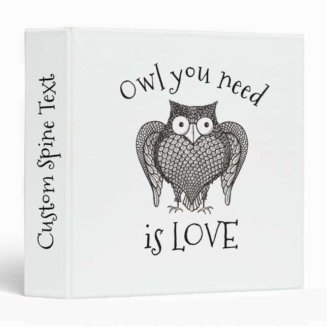 Owl you Need 3 Ring Binder (Front/Spine)