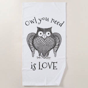 Owl you Need Beach Towel