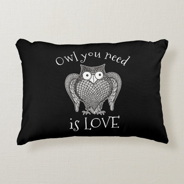 Owl you Need Decorative Pillow (Front)