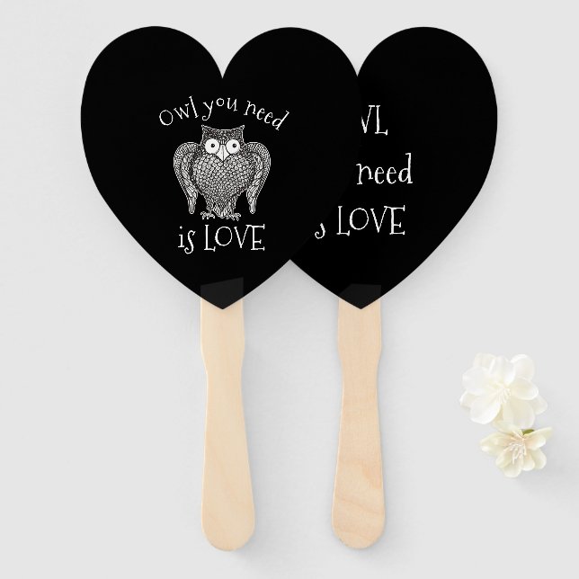 Owl you Need Hand Fan (Front and Back)