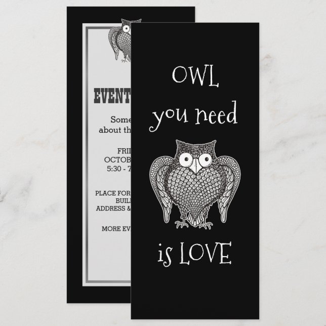 Owl you Need Invitation (Front/Back)