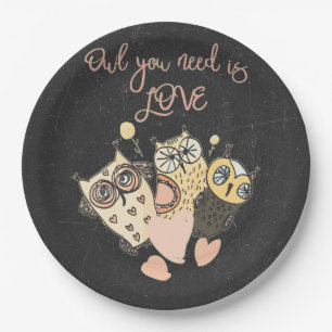 Owl you need is LOVE Paper Plate