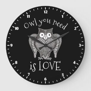 Owl you Need Large Clock