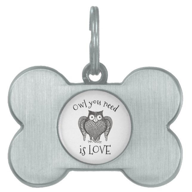 Owl you Need Pet Name Tag (Front)