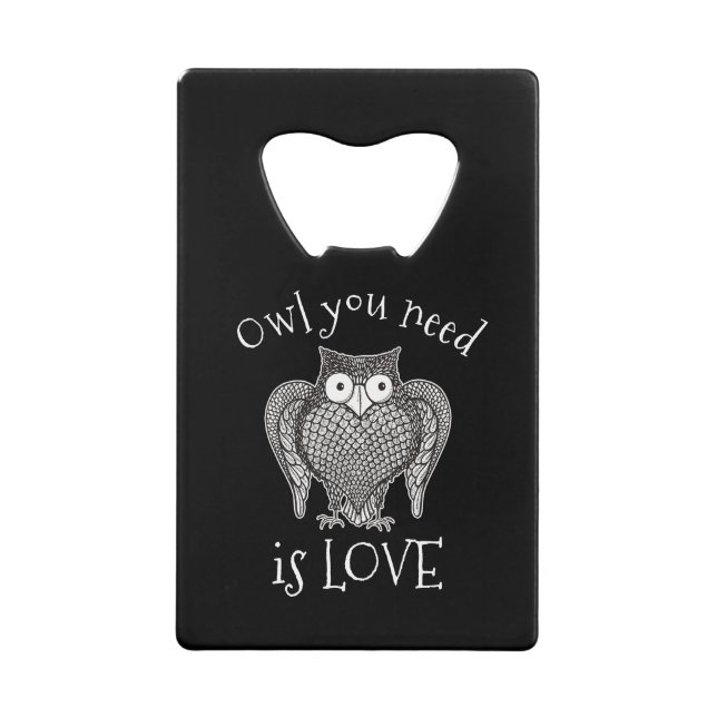 Owl you Need Wallet Bottle Opener (Front)