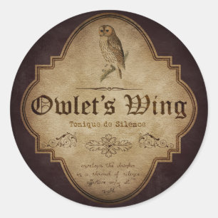 Owlet's Wing Apothecary Classic Round Sticker