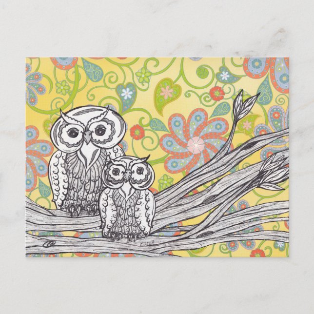 Owls 03 postcard (Front)