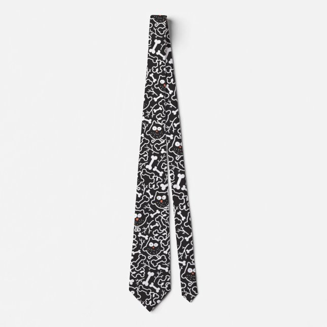 Owls and bones tie (Front)