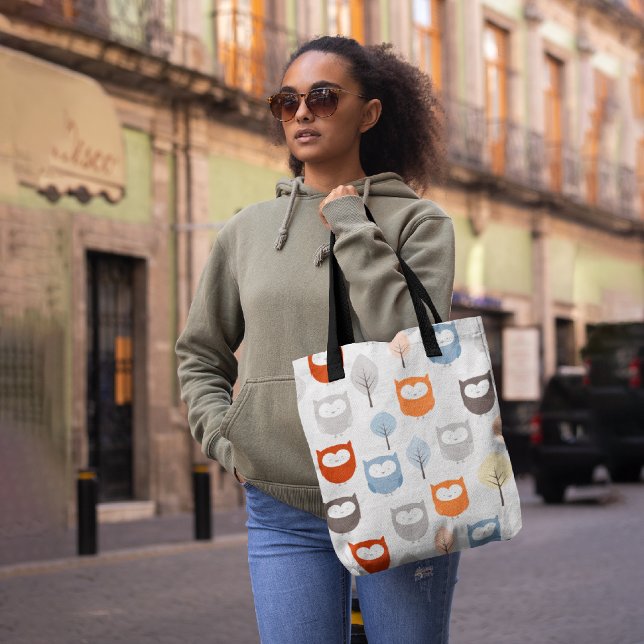 Owls and leaves tote bag (Creator Uploaded)