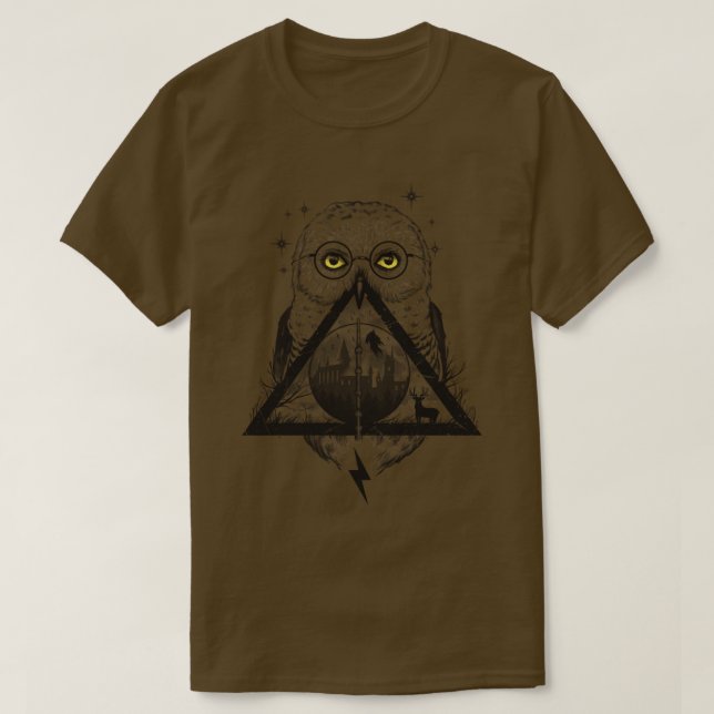 Owls and Wizardry  T-Shirt (Design Front)